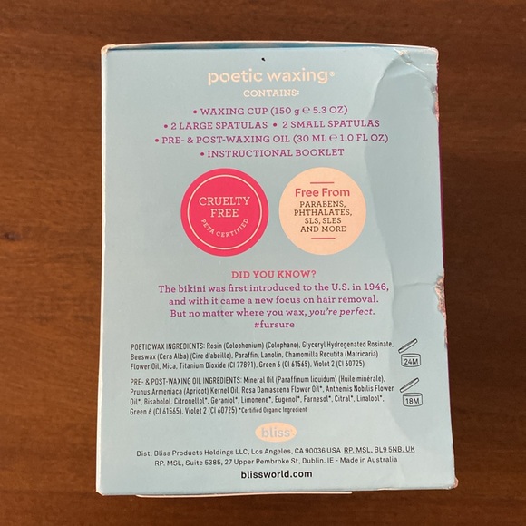 Bliss Poetic Waxing Straight-From-The-Spa Hair Removal Kit - Picture 2 of 6